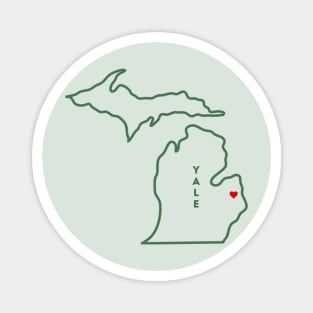 Yale MI Love (Dk Green) Magnet